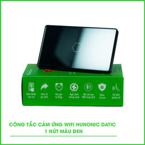 Công Tắc Cảm Ứng 1 Nút Wifi Hunonic Datic Màu Đen